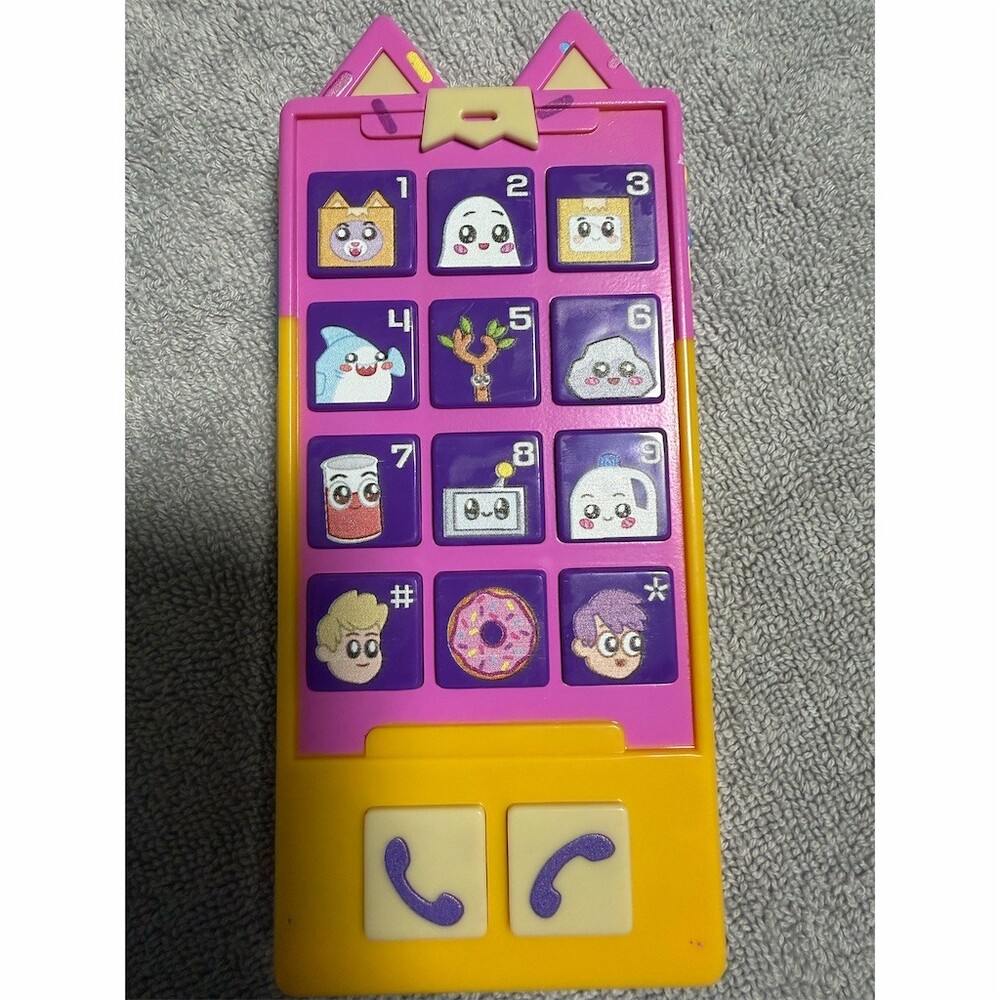 LankyBox Toy Phone Pretend Play Cell Phone Donut Sprinkle